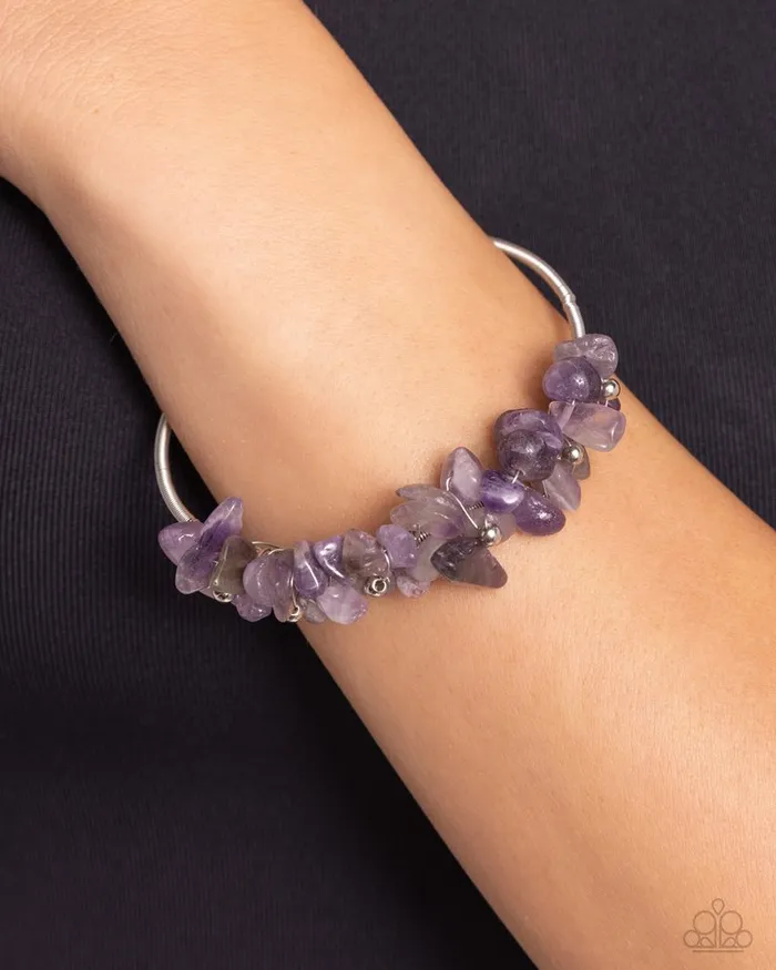 Paparazzi Jewelry Bracelets Paparazzi Bracelet Dainty Deconstruction Purple