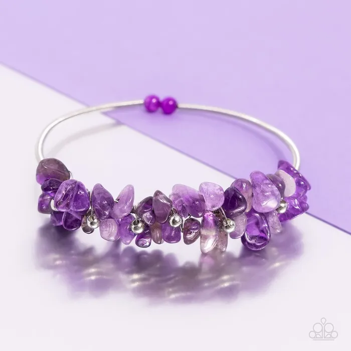 Paparazzi Jewelry Bracelets Paparazzi Bracelet Dainty Deconstruction Purple