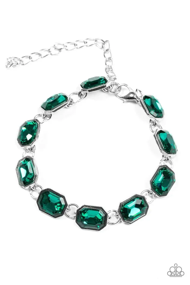 Paparazzi Jewelry Bracelets Paparazzi Bracelet Deluxe Sparkle Green