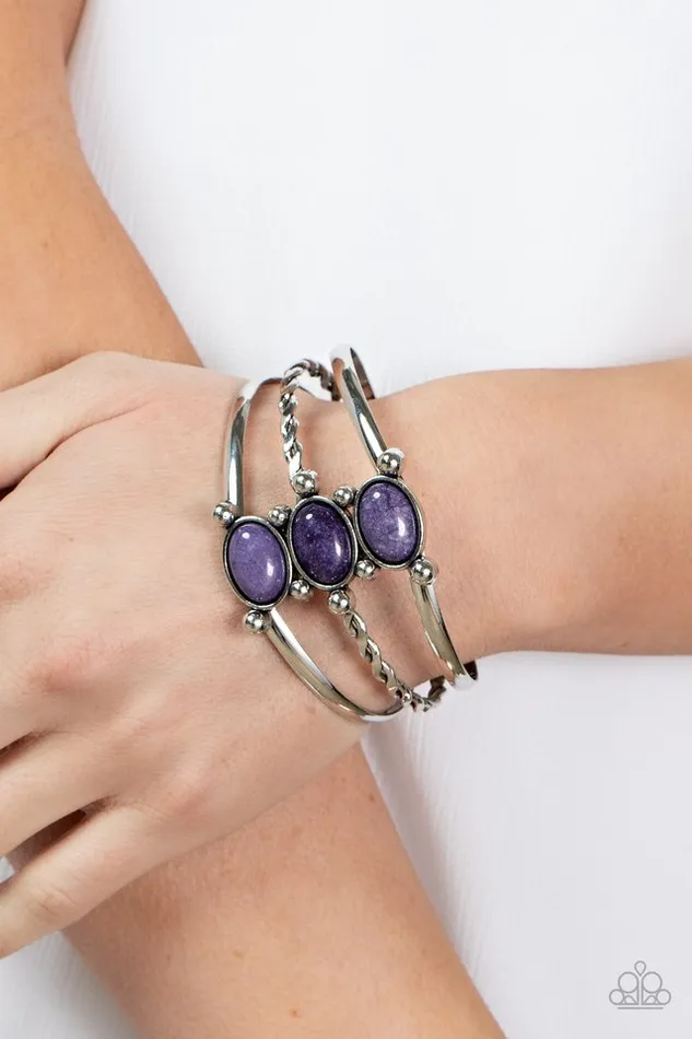 Paparazzi Jewelry Bracelets Paparazzi Bracelet Extra Earthy Purple