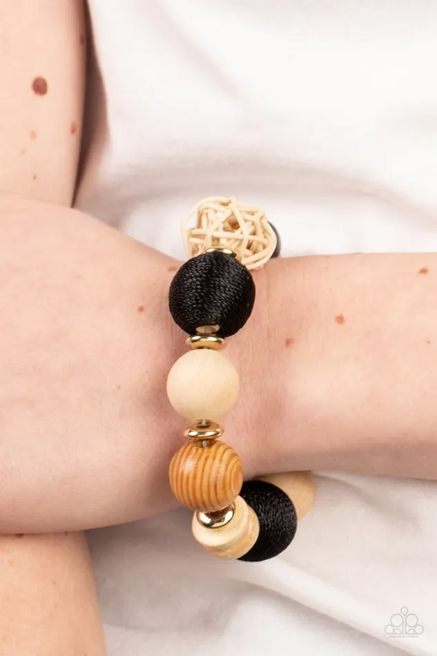 Paparazzi Jewelry Bracelets Paparazzi Bracelet Happily Homespun Black