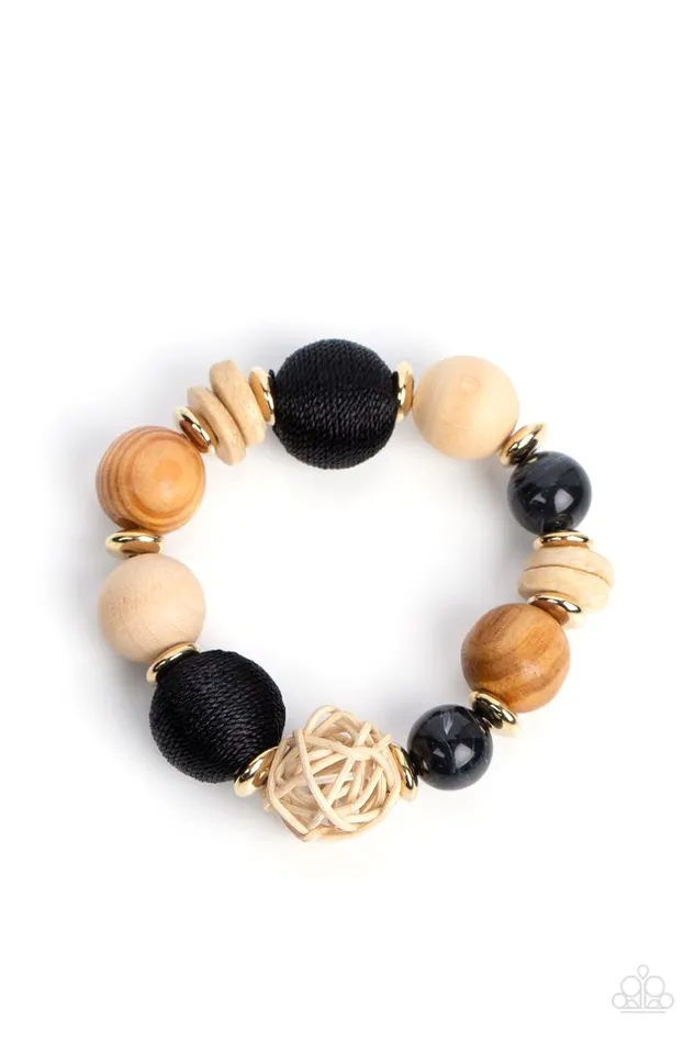 Paparazzi Jewelry Bracelets Paparazzi Bracelet Happily Homespun Black Paparazzi Jewelry Bracelets Paparazzi Bracelet Happily Homespun Black