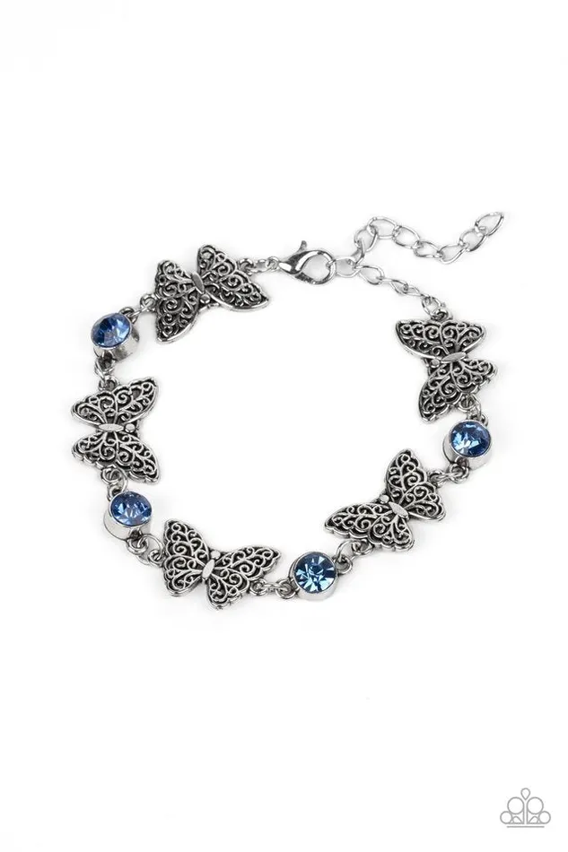 Paparazzi Jewelry Bracelets Paparazzi Bracelet Has a WING to It Blue Paparazzi Jewelry Bracelets Paparazzi Bracelet Has a WING to It Blue