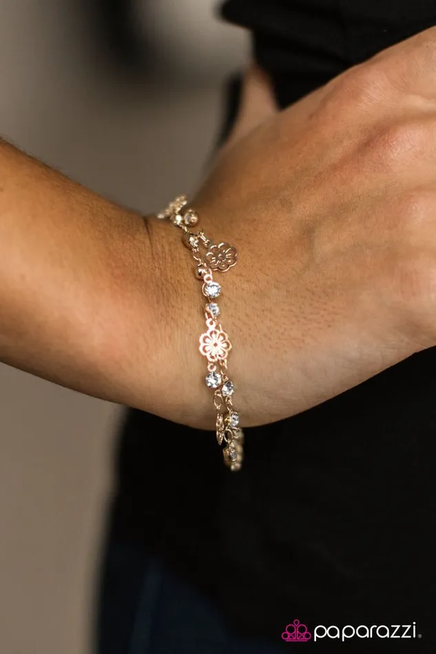 Paparazzi Jewelry Bracelets Paparazzi Bracelet Hibiscus Breeze Rose Gold