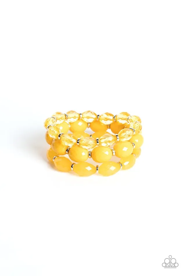 Paparazzi Jewelry Bracelets Paparazzi Bracelet High Tide Hammock Yellow Paparazzi Jewelry Bracelets Paparazzi Bracelet High Tide Hammock Yellow