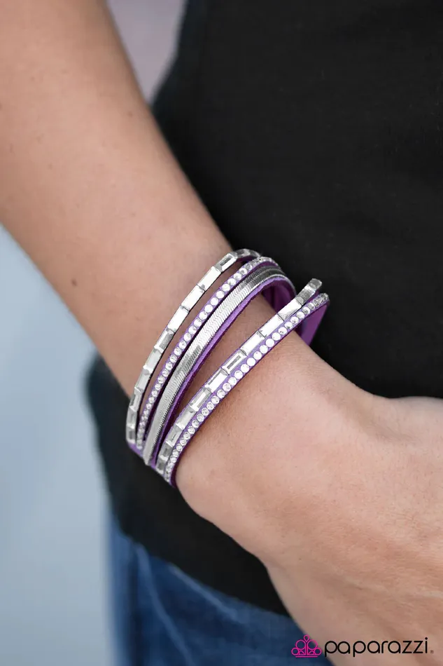 Paparazzi Jewelry Bracelets Paparazzi Bracelet Hit the Lights Purple