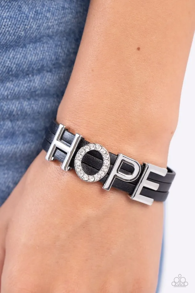 Paparazzi Jewelry Bracelets Paparazzi Bracelet Hopeful Haute Black