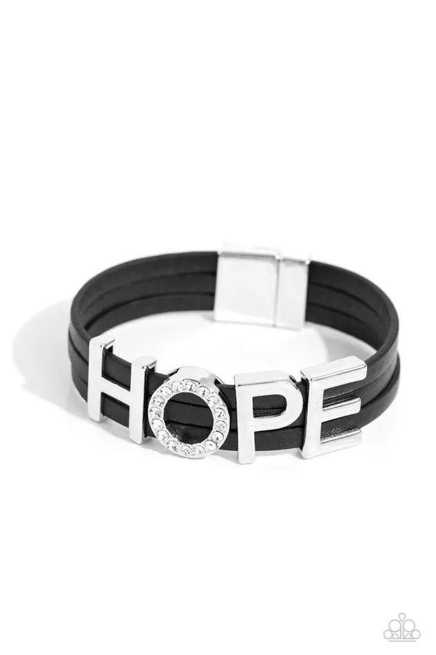 Paparazzi Jewelry Bracelets Paparazzi Bracelet Hopeful Haute Black