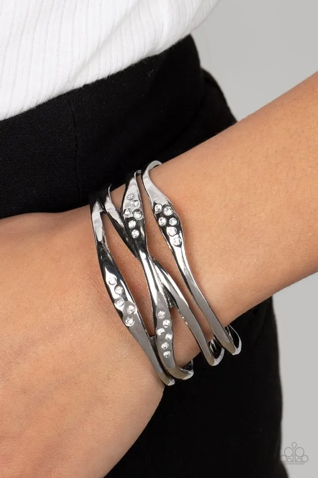 Paparazzi Jewelry Bracelets Paparazzi Bracelet Line It Up White