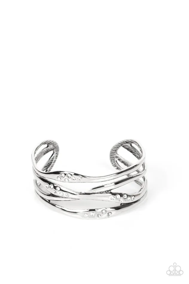 Paparazzi Jewelry Bracelets Paparazzi Bracelet Line It Up White Paparazzi Jewelry Bracelets Paparazzi Bracelet Line It Up White