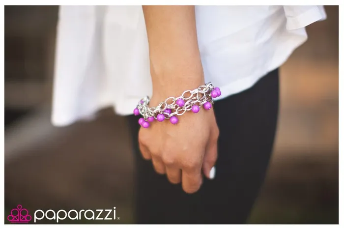 Paparazzi Jewelry Bracelets Paparazzi Bracelet Links of Luxury Purple