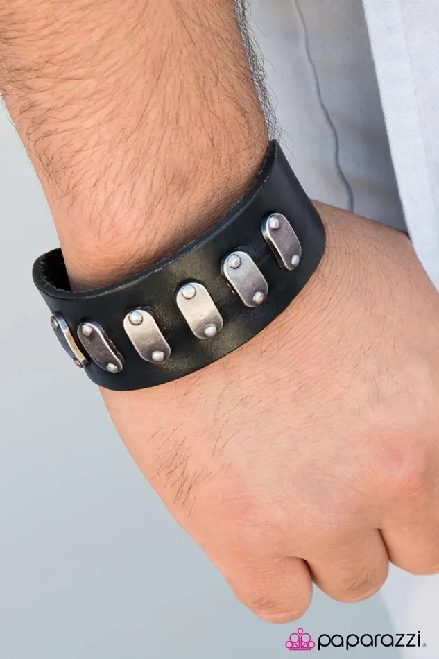Paparazzi Jewelry Bracelets Paparazzi Bracelet Marked Man Black