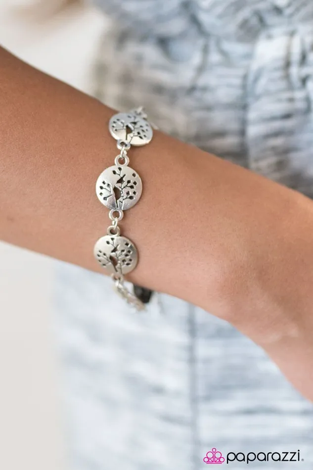 Paparazzi Jewelry Bracelets Paparazzi Bracelet NEST In Peace Silver