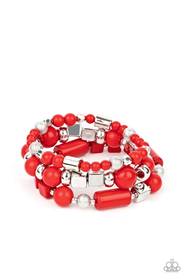Paparazzi Jewelry Bracelets Paparazzi Bracelet Perfectly Prismatic Red Paparazzi Jewelry Bracelets Paparazzi Bracelet Perfectly Prismatic Red