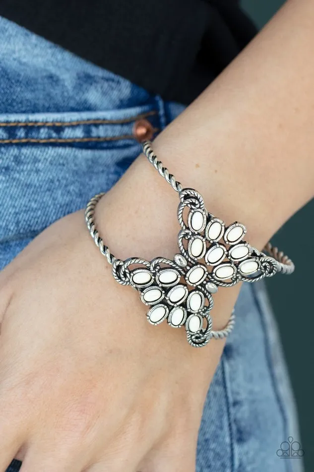 Paparazzi Jewelry Bracelets Paparazzi Bracelet Pleasantly Plains White