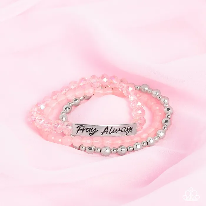 Paparazzi Jewelry Bracelets Paparazzi Bracelet Pray Always Pink