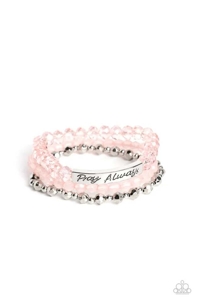 Paparazzi Jewelry Bracelets Paparazzi Bracelet Pray Always Pink