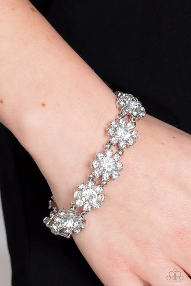 Paparazzi Jewelry Bracelets Paparazzi Bracelet Premium Perennial White