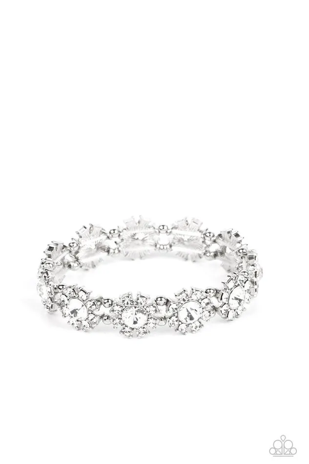Paparazzi Jewelry Bracelets Paparazzi Bracelet Premium Perennial White