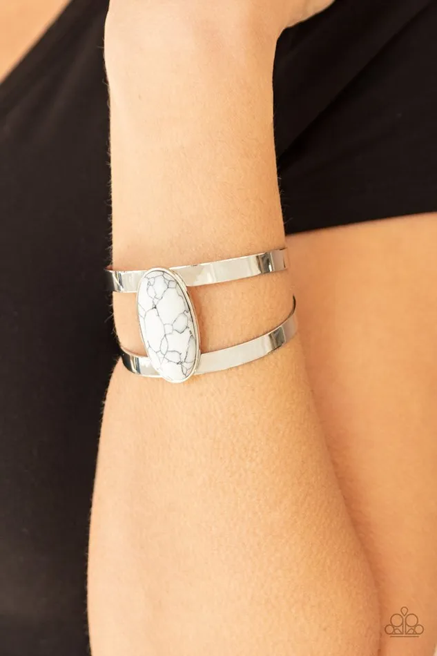 Paparazzi Jewelry Bracelets Paparazzi Bracelet Quarry Queen White