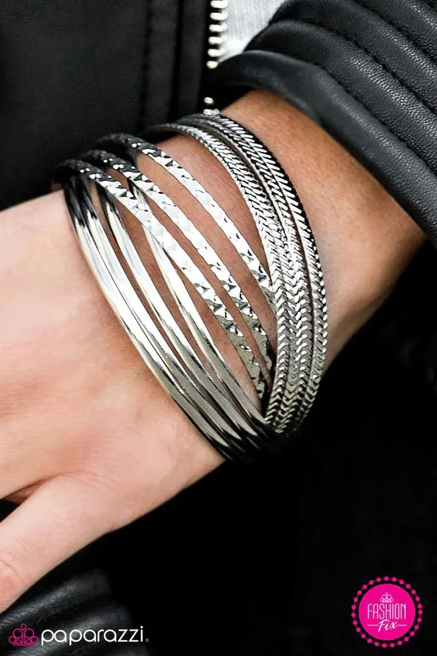 Paparazzi Jewelry Bracelets Paparazzi Bracelet Sneak Attack Silver