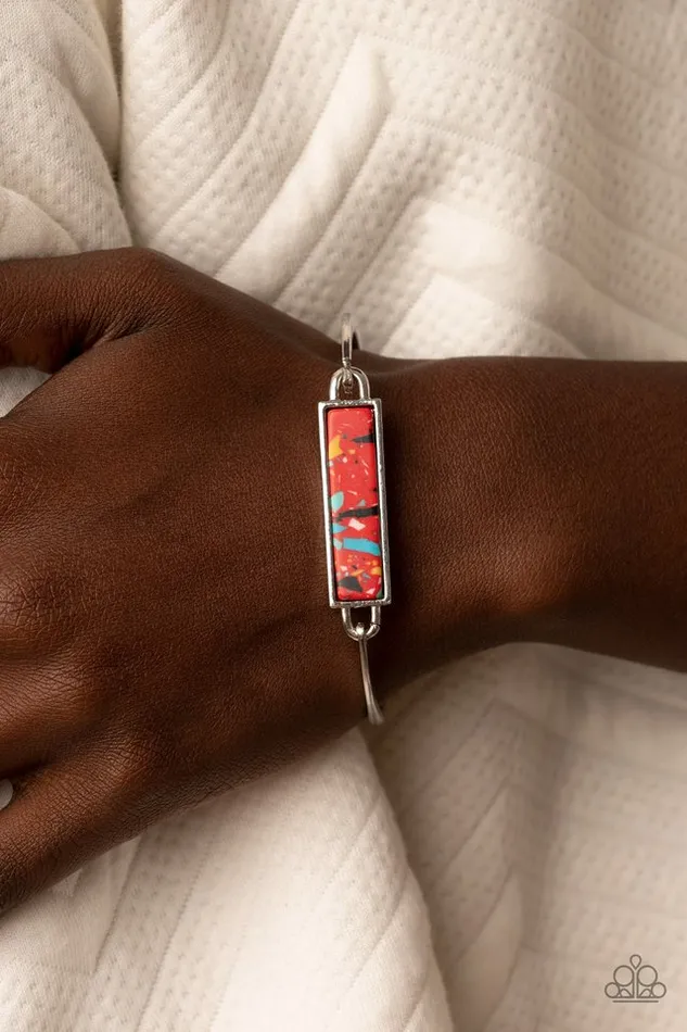 Paparazzi Jewelry Bracelets Paparazzi Bracelet Terrazzo Tarot Red