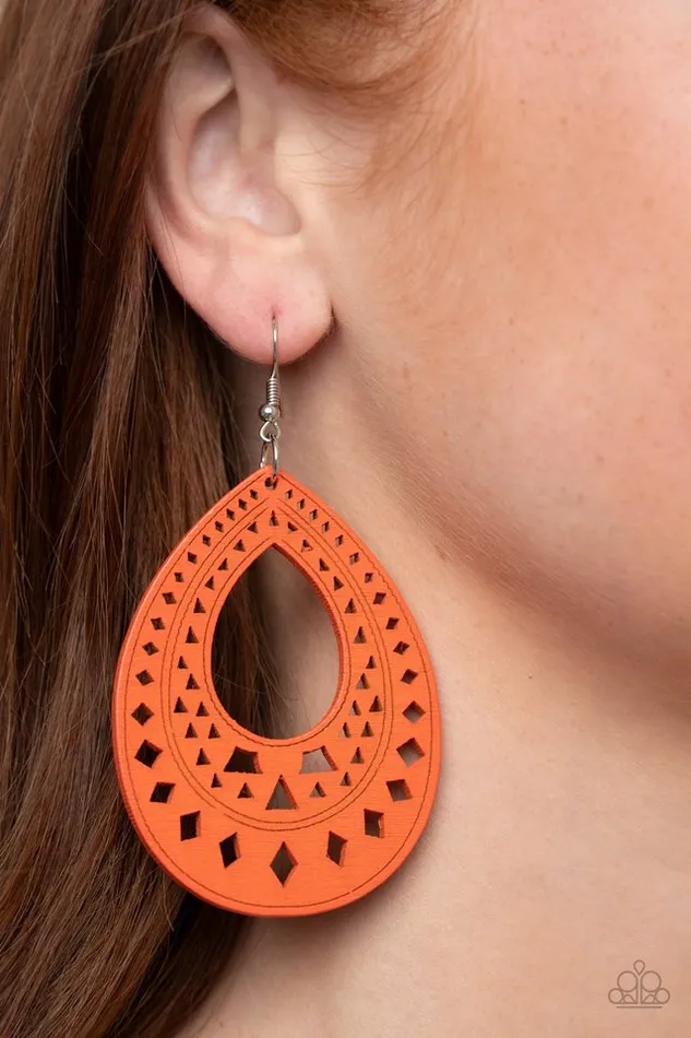 Paparazzi Jewelry Earrings Paparazzi Earring Belize Beauty Orange