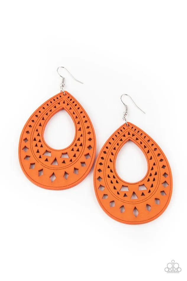 Paparazzi Jewelry Earrings Paparazzi Earring Belize Beauty Orange Paparazzi Jewelry Earrings Paparazzi Earring Belize Beauty Orange
