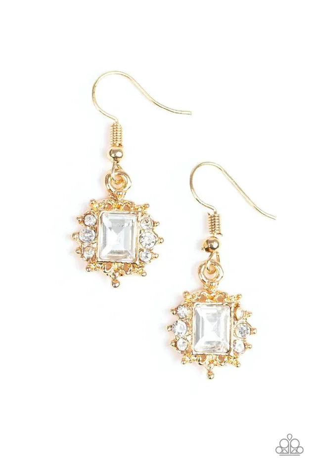 Paparazzi Jewelry Earrings Paparazzi Earring Cant Stop The REIGN Gold