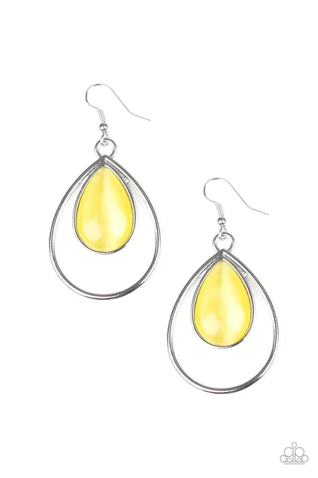 Paparazzi Jewelry Earrings Paparazzi Earring Color Me Cool Yellow