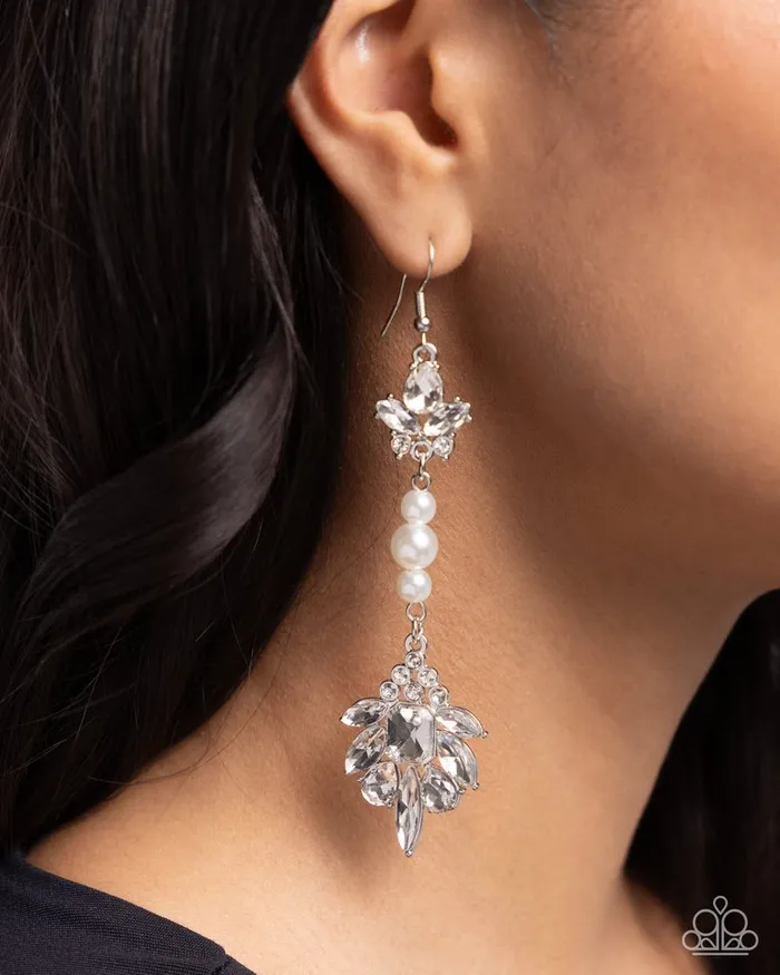 Paparazzi Jewelry Earrings Paparazzi Earring Considerable Captivation White