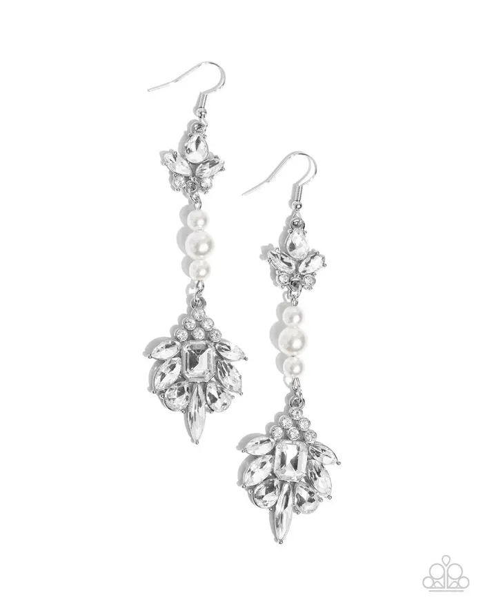 Paparazzi Jewelry Earrings Paparazzi Earring Considerable Captivation White Paparazzi Jewelry Earrings Paparazzi Earring Considerable Captivation White