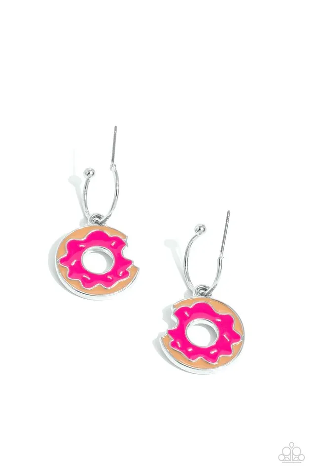 Paparazzi Jewelry Earrings Paparazzi Earring Donut Delivery Pink Paparazzi Jewelry Earrings Paparazzi Earring Donut Delivery Pink