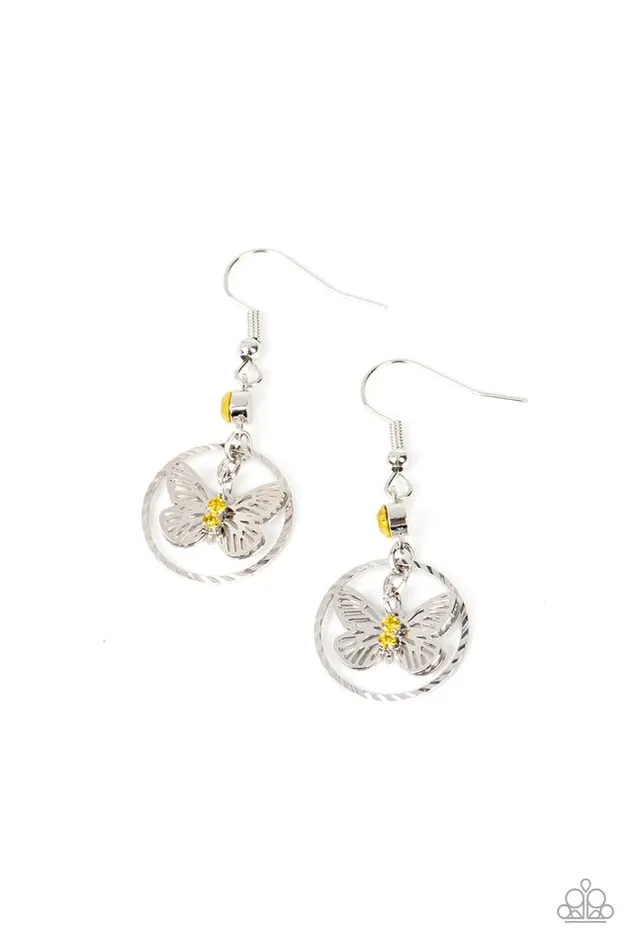 Paparazzi Jewelry Earrings Paparazzi Earring Fabulous Flutter Yellow Paparazzi Jewelry Earrings Paparazzi Earring Fabulous Flutter Yellow