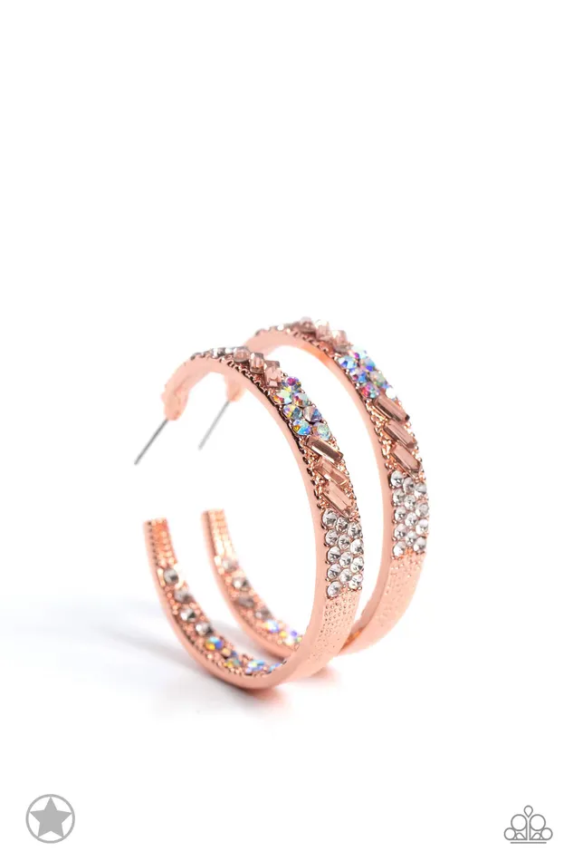 Paparazzi Jewelry Earrings Paparazzi Earring Glitzy by Association Copper Paparazzi Jewelry Earrings Paparazzi Earring Glitzy by Association Copper