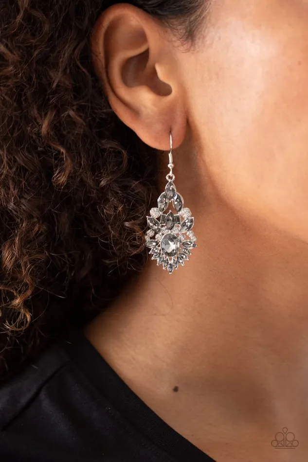 Paparazzi Jewelry Earrings Paparazzi Earring Ice Castle Couture Silver