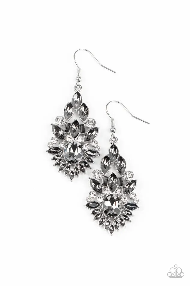 Paparazzi Jewelry Earrings Paparazzi Earring Ice Castle Couture Silver Paparazzi Jewelry Earrings Paparazzi Earring Ice Castle Couture Silver