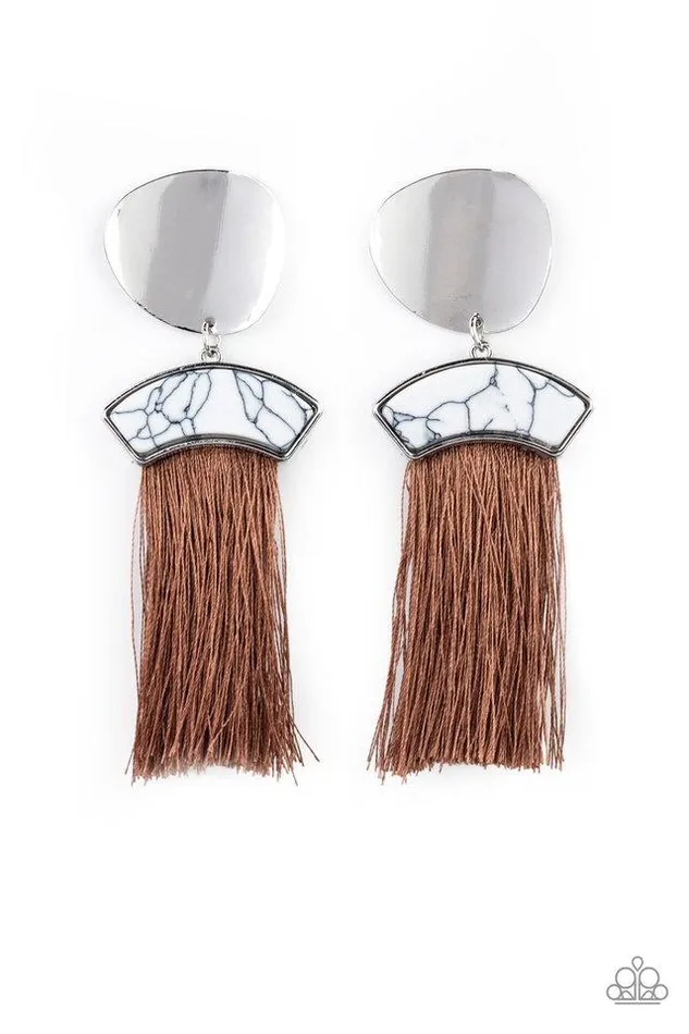 Paparazzi Jewelry Earrings Paparazzi Earring Insta Inca Brown