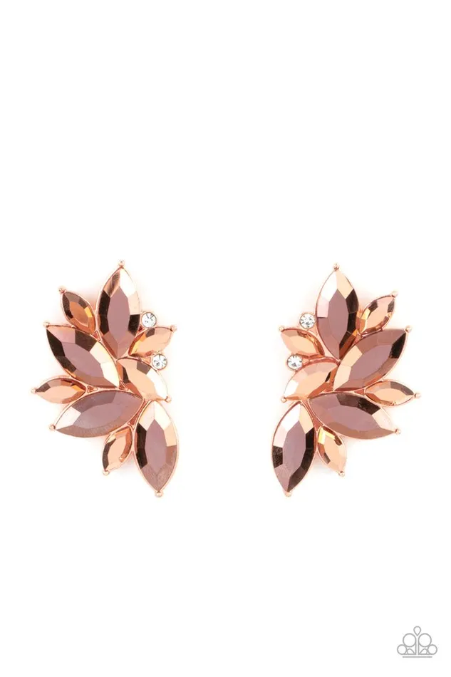 Paparazzi Jewelry Earrings Paparazzi Earring Instant Iridescence Copper Paparazzi Jewelry Earrings Paparazzi Earring Instant Iridescence Copper