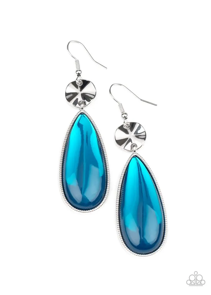 Paparazzi Jewelry Earrings Paparazzi Earring JawDropping Drama Blue