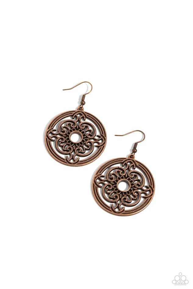 Paparazzi Jewelry Earrings Paparazzi Earring Mandala Meditation Copper Paparazzi Jewelry Earrings Paparazzi Earring Mandala Meditation Copper