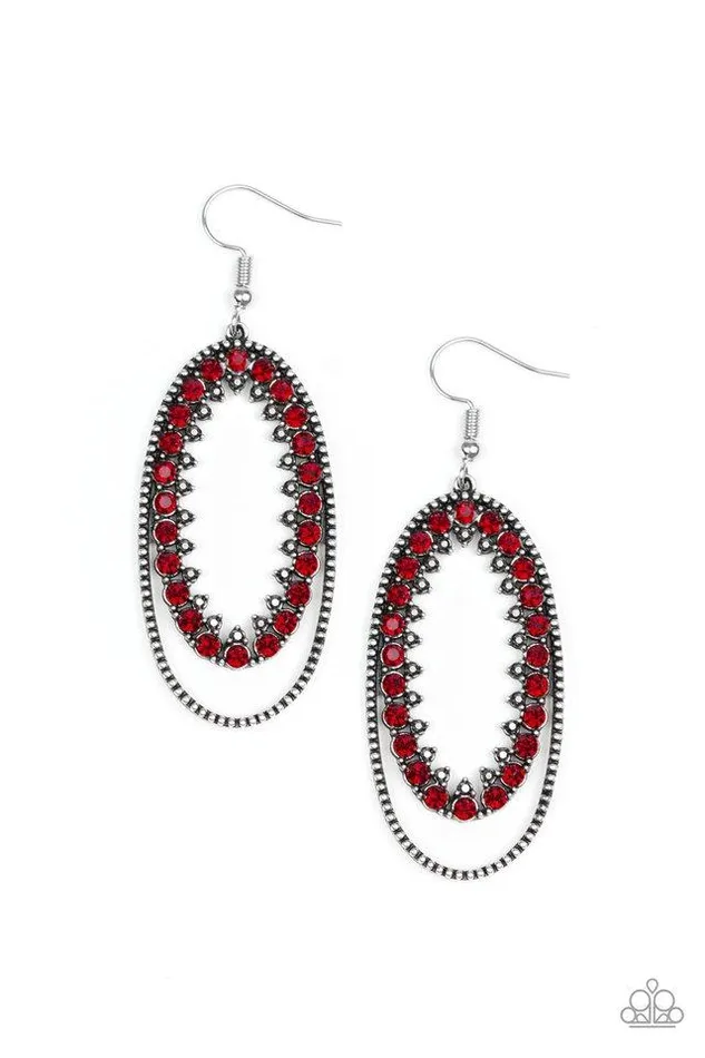 Paparazzi Jewelry Earrings Paparazzi Earring Marry Into Money Red