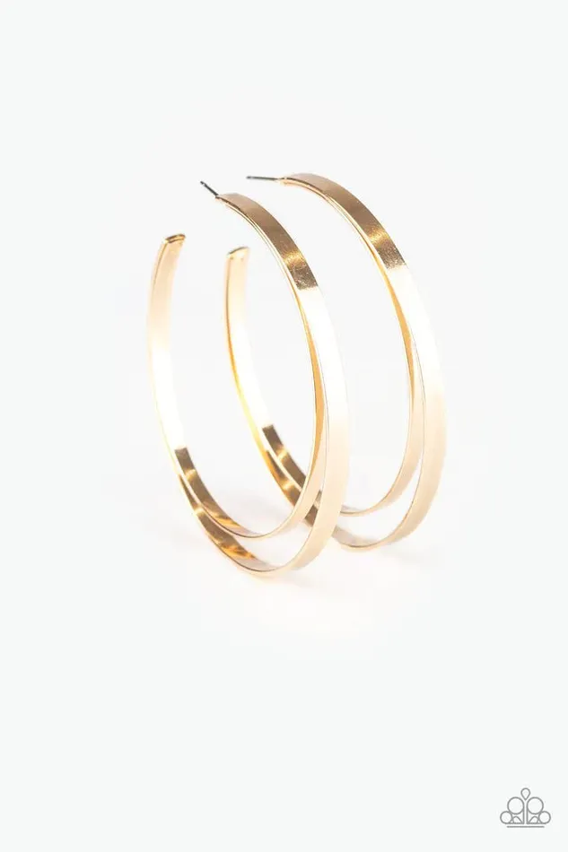 Paparazzi Jewelry Earrings Paparazzi Earring Moon Child Metro Gold