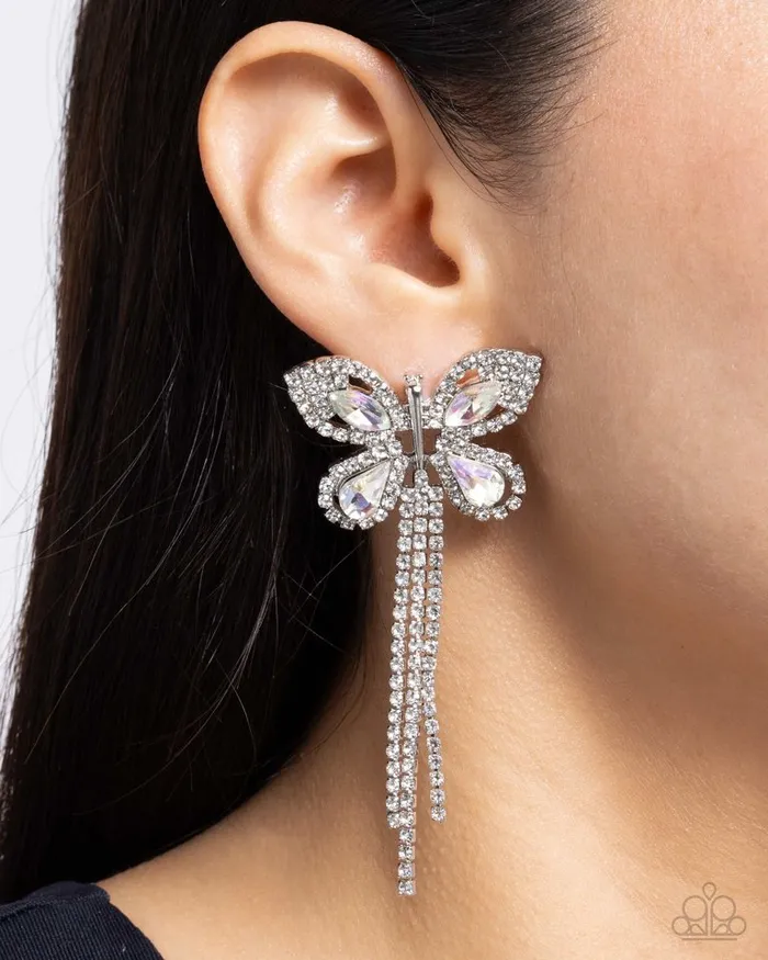 Paparazzi Jewelry Earrings Paparazzi Earring Next SOAR White