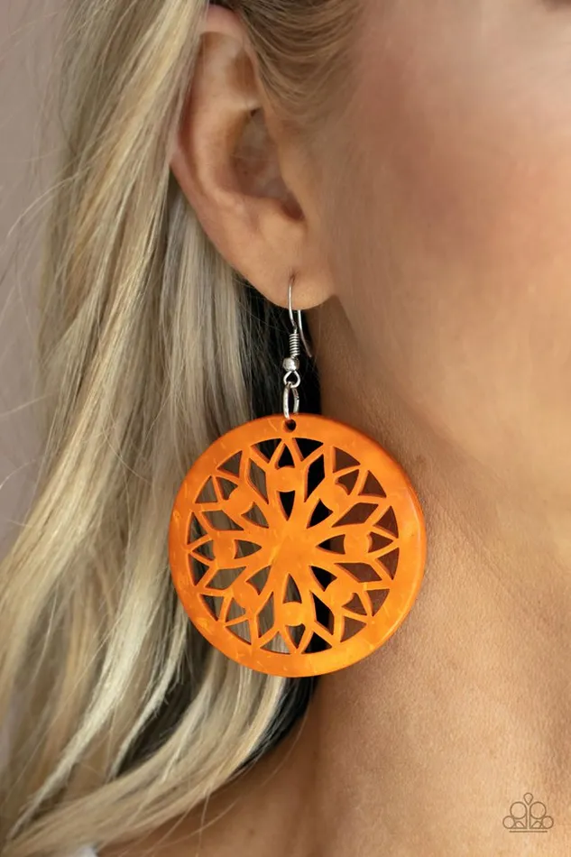 Paparazzi Jewelry Earrings Paparazzi Earring Ocean Canopy Orange