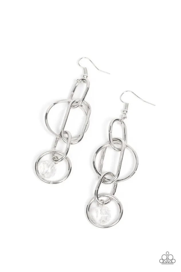 Paparazzi Jewelry Earrings Paparazzi Earring Park Avenue Princess White