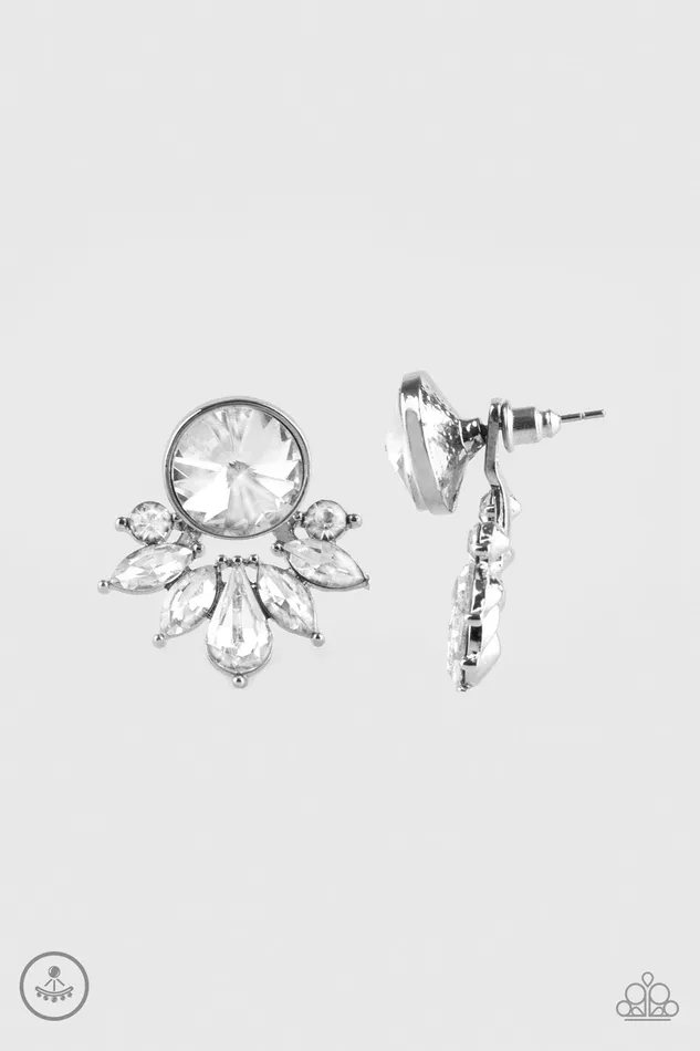 Paparazzi Jewelry Earrings Paparazzi Earring Radically Royal White