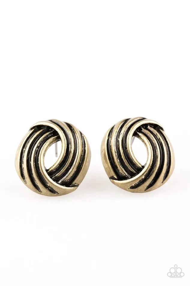 Paparazzi Jewelry Earrings Paparazzi Earring Rare Refinement Brass