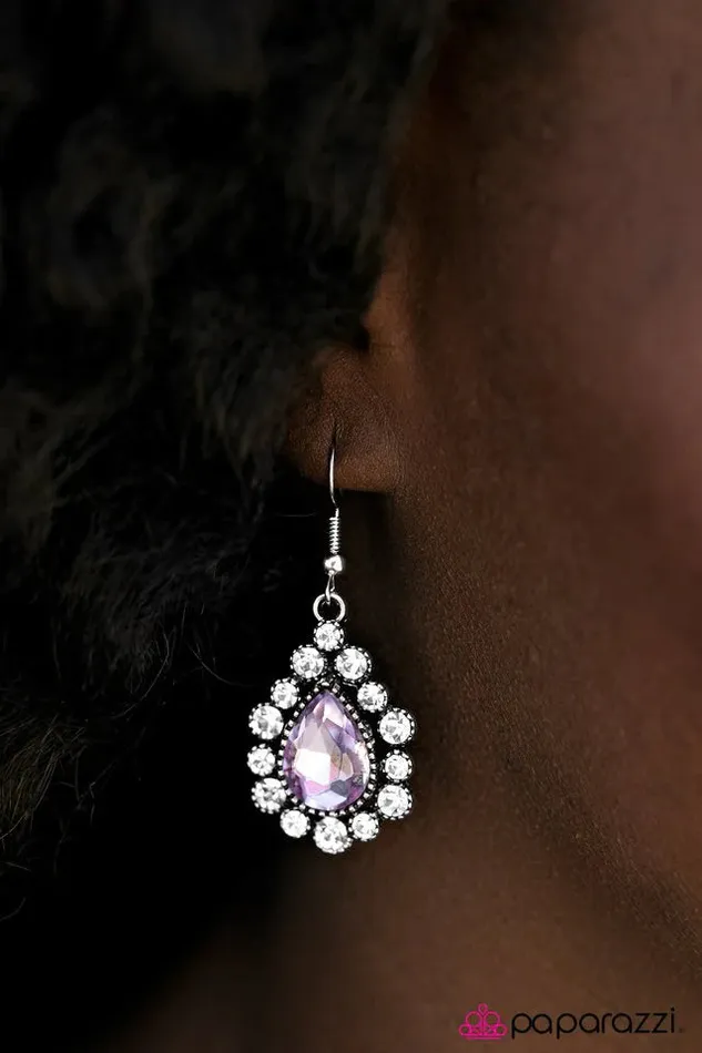 Paparazzi Jewelry Earrings Paparazzi Earring Release Your Inner Sparkle Purple
