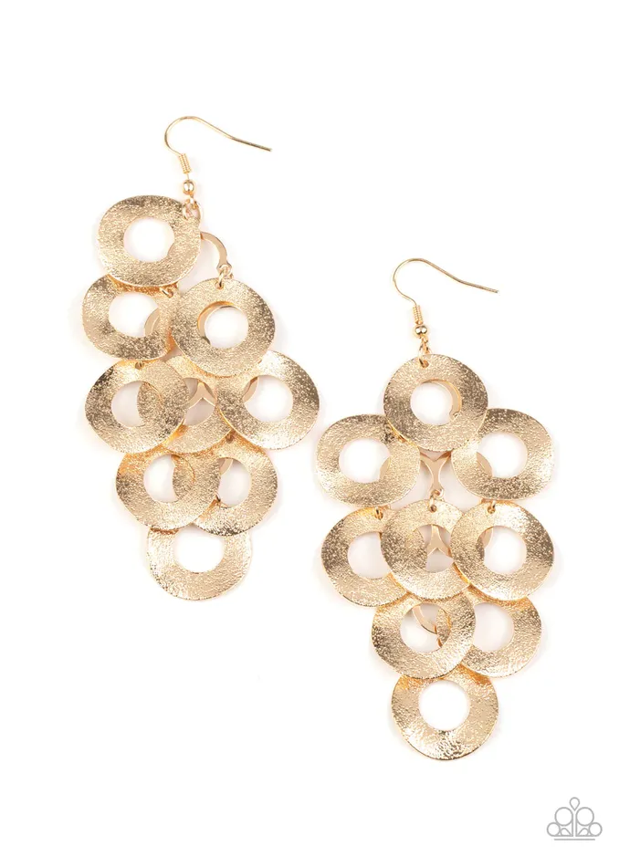 Paparazzi Jewelry Earrings Paparazzi Earring Scattered Shimmer Gold
